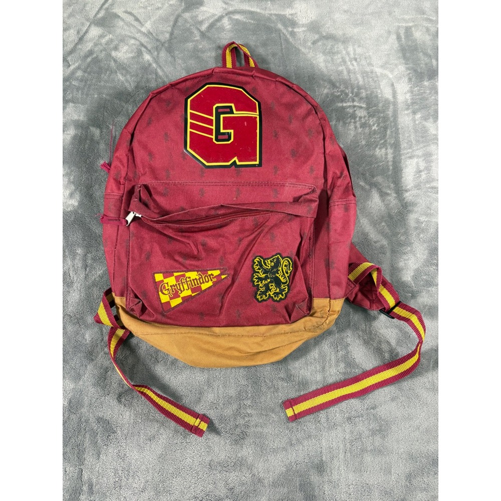 Harry Potter Unisex Gryffindor House Backpack One Size Maroon Patch Detail